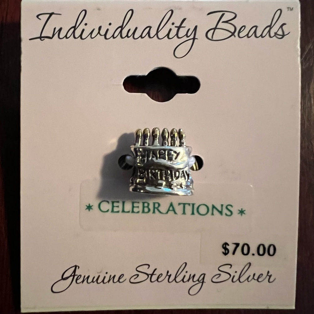 Sterling Silver Happy Birthday Individuality Charm